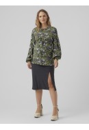 Bluza Dama Mama Licious Mlgarcia Lia Wo Black/Flowers