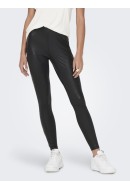 Women Leggings Only Onlsanira Coated Black/Crocodile