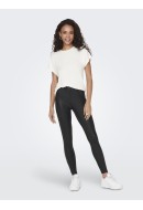 Women Leggings Only Onlsanira Coated Black/Crocodile
