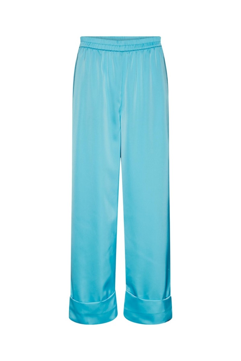 Pantaloni Dama Vero Moda Vmbali Hw Fold-Up Aquarius