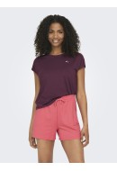 Women T-shirt Only Play Onpaubree Loose Train Eggplant