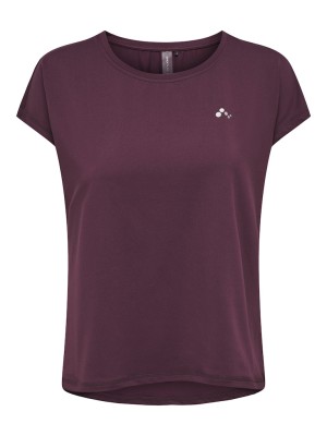 Women T-shirt Only Play Onpaubree Loose Train Eggplant
