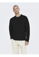 Men Sweater Only&Sons Onsluke Reg 14 Crew Black