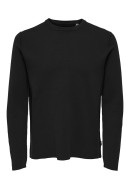 Men Sweater Only&Sons Onsluke Reg 14 Crew Black