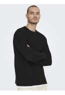 Men Sweater Only&Sons Onsluke Reg 14 Crew Black