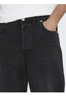 Men Jeans Only&Sons Onsfive Relax Washed 3853 Washed Black