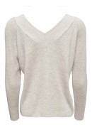 Pulover Dama Only Onlnew Tessa V-Neck Pumice Stone Melange