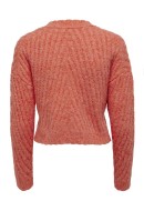 Women Sweater Only Onlnew Chunky Structure Persimmon Orange