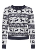 Women Sweater Onlxmas Comfy Snowflake Night Sky/Cloud Dancer