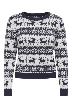 Pulover Dama Onlxmas Comfy Snowflake Night Sky/Cloud Dancer