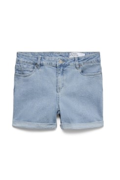 Pantaloni Scurti Dama Vero Moda Vmluna M/R Fold Light Blue Denim