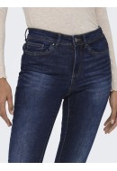 Women Jeans Only Onlwauw Mid Skinny Bj581 Dark Blue Denim