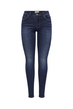 Blugi Dama Only Onlwauw Mid Skinny Bj581 Dark Blue Denim