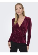 Women Blouse Only Onlvela Wrap Windsor Wine