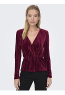 Women Blouse Only Onlvela Wrap Windsor Wine