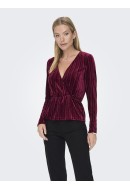 Women Blouse Only Onlvela Wrap Windsor Wine