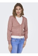 Women Cardigan Only Onlleva Puff Dusty Rose /Melange