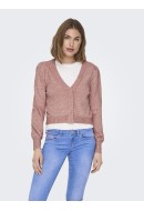 Women Cardigan Only Onlleva Puff Dusty Rose /Melange