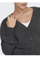 Cardigan Dama Only Onlleva Puff Dark Grey Melange