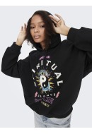 Women Hoodie  Only Onljohanne Oversize Zen Black /Spiritual