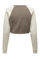 Bluza Dama Only Onllula Raglan Cropped Brown Lentil/Social