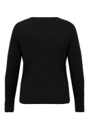 Pulover Dama Only Carmakoma Carlucca Esly V-Neck Black