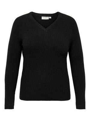 Pulover Dama Only Carmakoma Carlucca Esly V-Neck Black