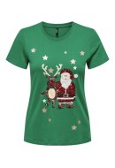 Tricou Dama Only Onlxmas Yrsa Christmas Reg Lush Meadow/ Christmas