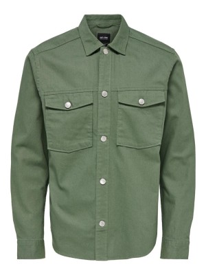 Camasa Barbati Only&Sons Onstron Ovr Twill Duck Green