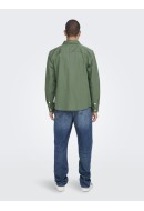 Men Shirt Only&Sons Onstron Ovr Twill Duck Green