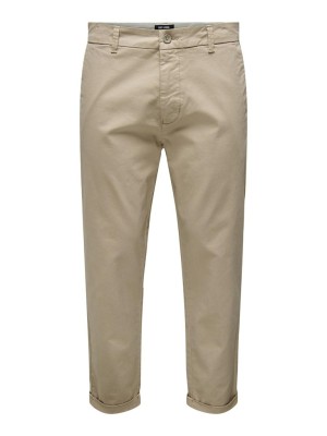 Pantaloni Barbati Only&Sons Onspete Slim Chino 0022 Chinchilla