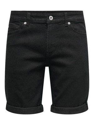 Pantaloni Scurti Barbati Only&Sons Onsply 4328 Black Denim