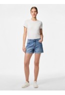Pantaloni Scurti Dama Pieces Pcpeggy Mw Light Blue Denim