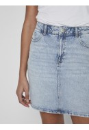 Fusta Vila Vikaja Jaf Light Blue Denim
