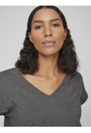Tricou Dama Vila Vidreamers New V-Neck Medium Grey Melange