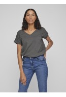 Tricou Dama Vila Vidreamers New V-Neck Medium Grey Melange