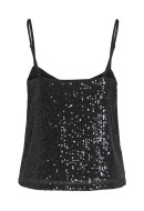 Maieu Dama Vila Vimaia Strap V-Neck Sequin Black