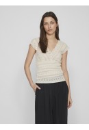 Bluza Dama Vila Vichikka V-Neck Cap Aleeve Birch