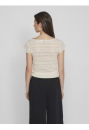Bluza Dama Vila Vichikka V-Neck Cap Aleeve Birch