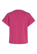 Women T-shirt Vila Vifrotea V-Neck Cabernet