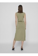 Rochie Vila Vimodala V-Neck S/L Midi Oil Green