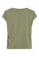 Women T-shirt Vila Vimodala V-Neck Oil Green