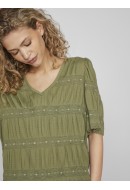 Bluza Dama Vila Vilea V-Neck 2/4 Oil Green
