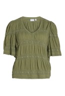 Bluza Dama Vila Vilea V-Neck 2/4 Oil Green