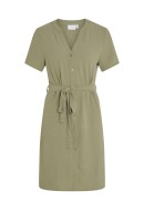 Dress Vila Vijosa V-Neck Shirt Oil Green