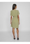 Dress Vila Vijosa V-Neck Shirt Oil Green