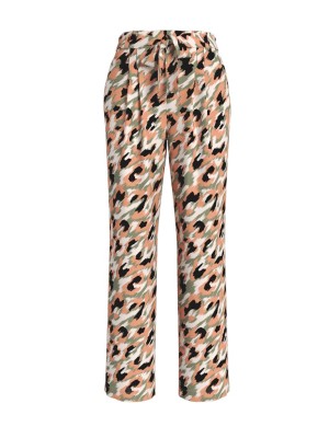 Pantaloni Dama Vila Vidogma Moa Hw Paperbag Shell Coral/Moa