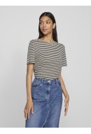 Tricou Dama Vila Vijubia O-Neck Black Beauty/Birch