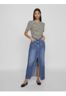 Tricou Dama Vila Vijubia O-Neck Black Beauty/Birch