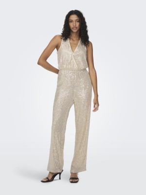 Salopeta Dama Only Onlgoldie Ecru/Sequins